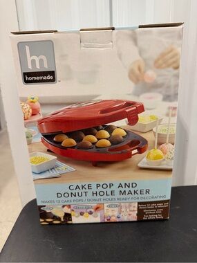 Homemade Red Cake Pop & Donut Hole Maker